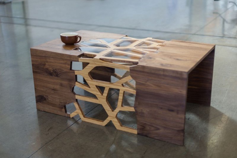 Designer table from plywood