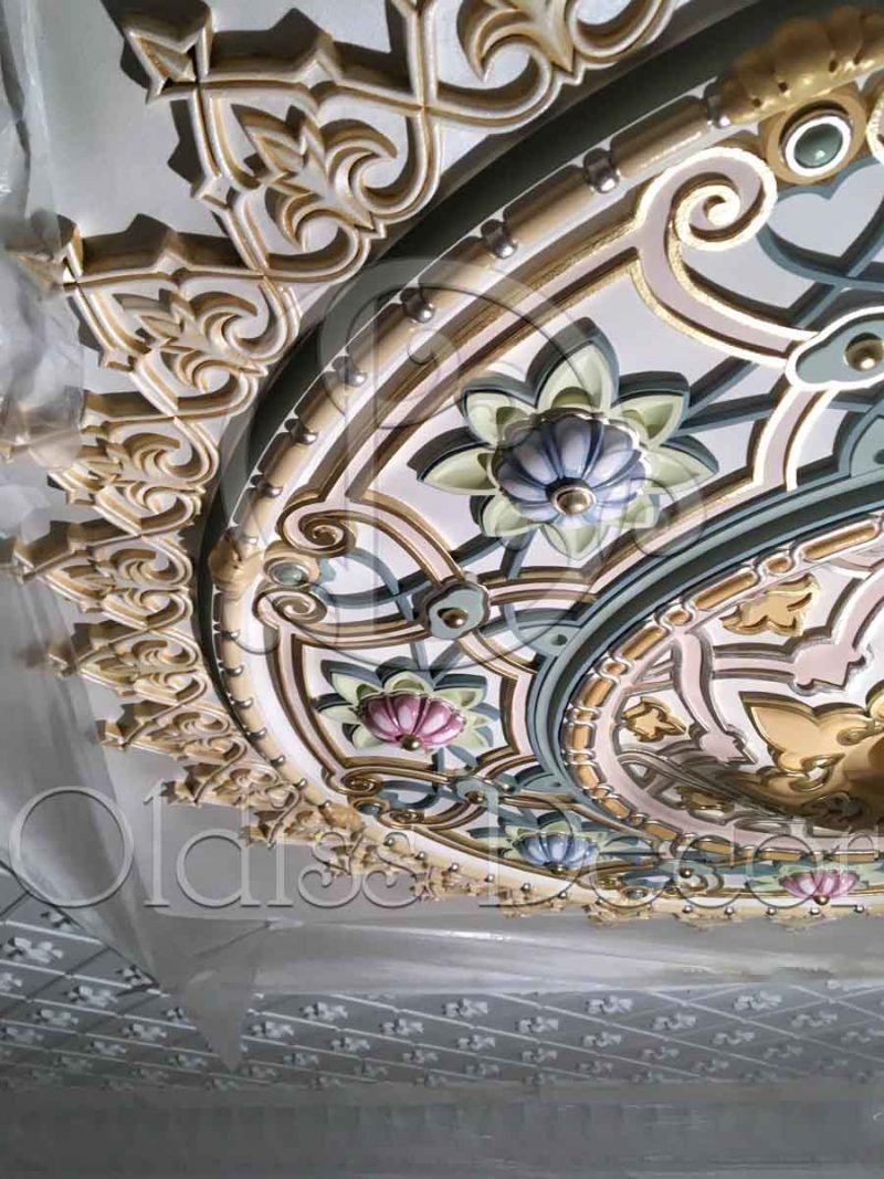 Gypsum stucco molding in the Baroque and Rococo style