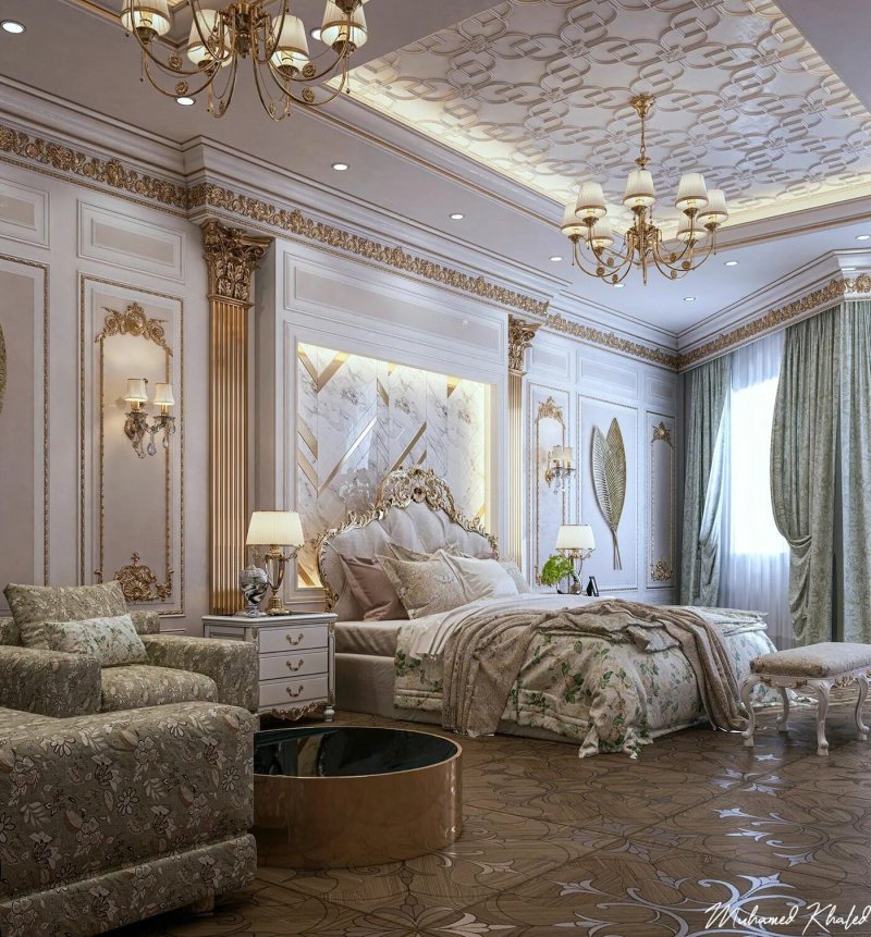 Empire Baroque -style bedroom