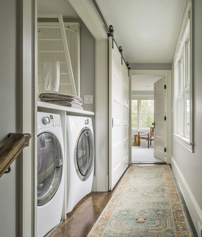 Washing machine in the hallway