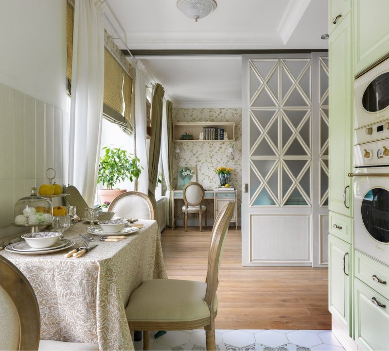 Kitchen living room in the style of Provence