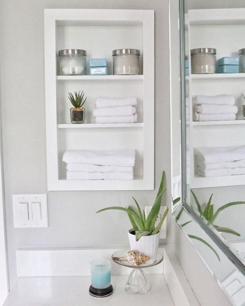 Shelf in the bathroom