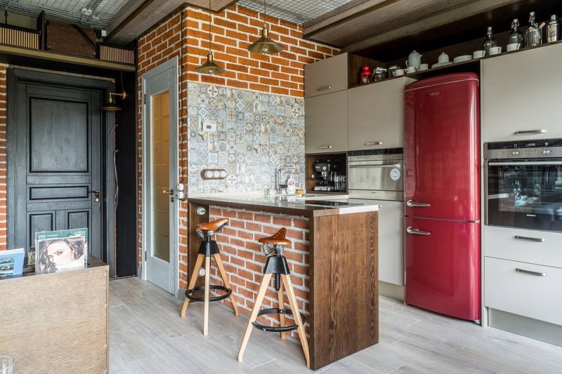 Little kitchen in loft style