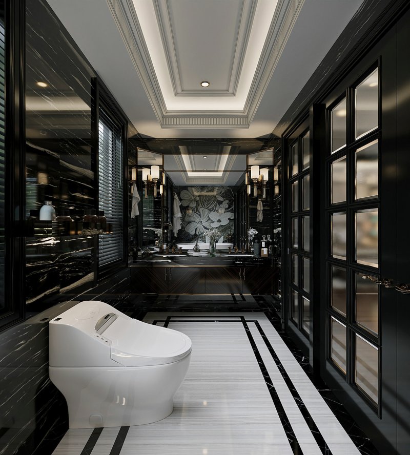 American neoclassic bathroom