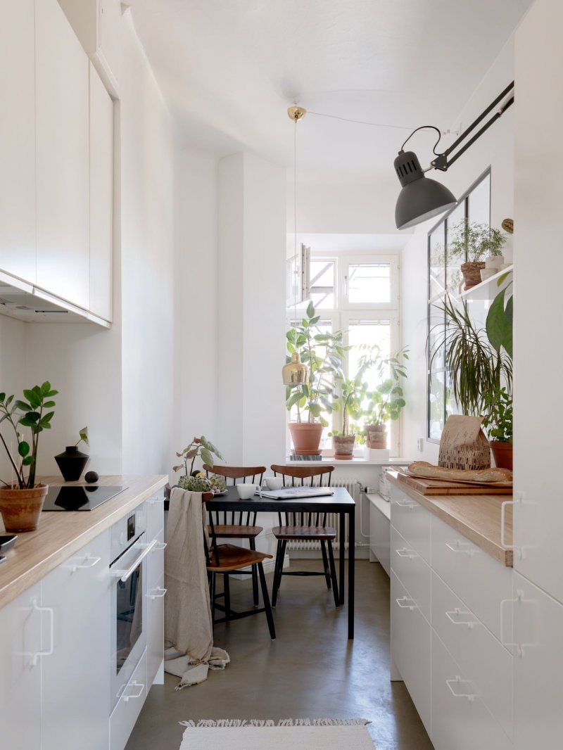 Small kitchen in the Scandinavian style