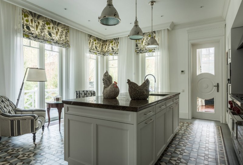 Neoclassic style in the interior of the kitchen