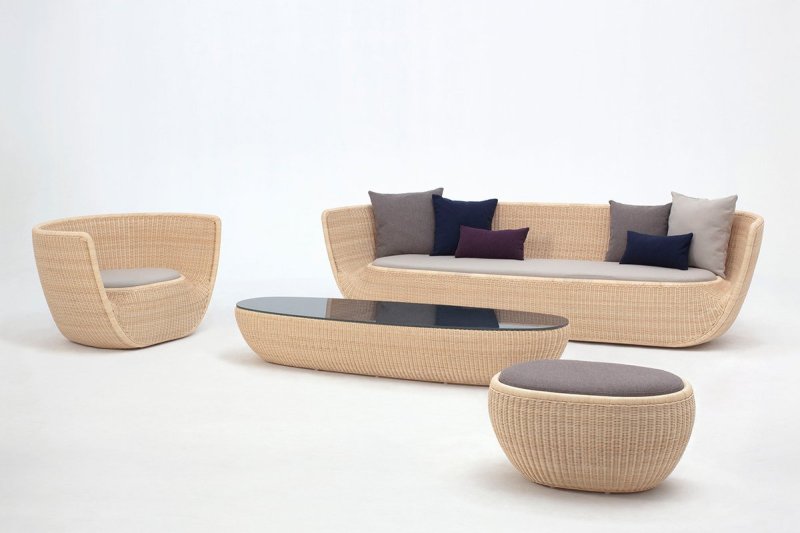 Unusual rattan furniture