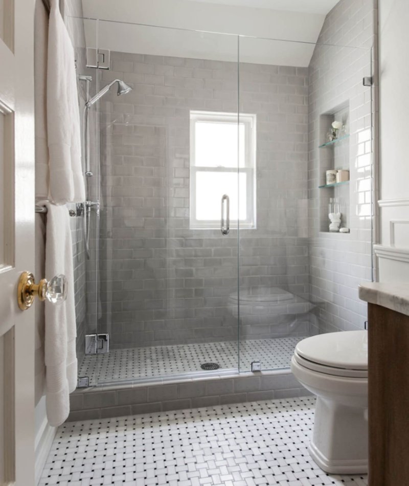 Bathroom interior with shower