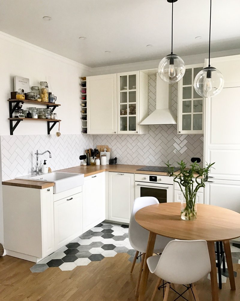 Small kitchen in the Scandinavian style