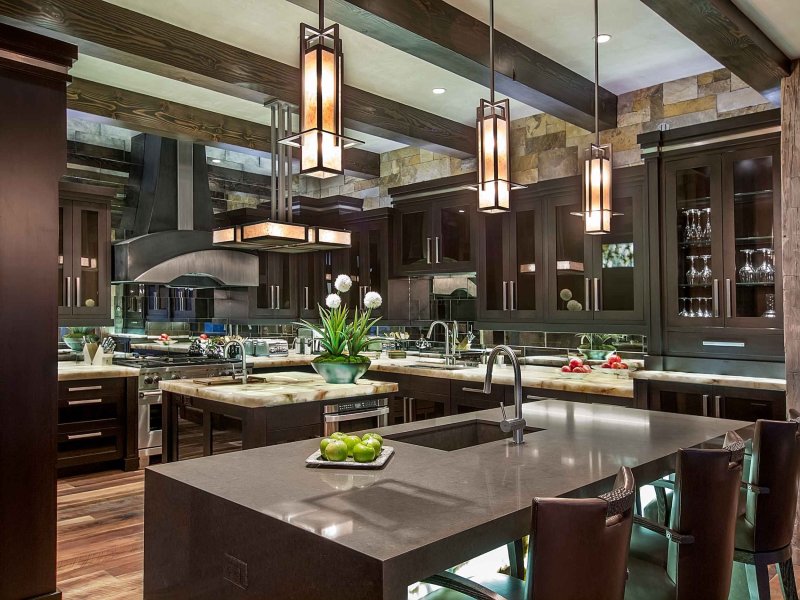 Kitchen in a country house in a modern style