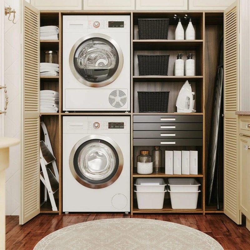 Wardrobe for washing and drying machine