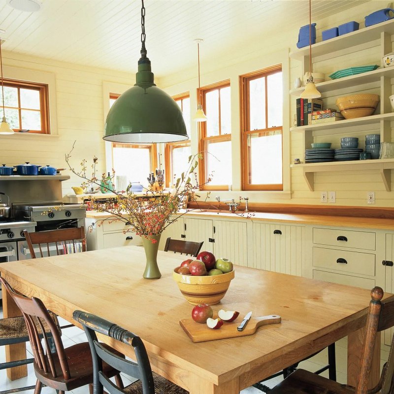 District style in the interior of the kitchen