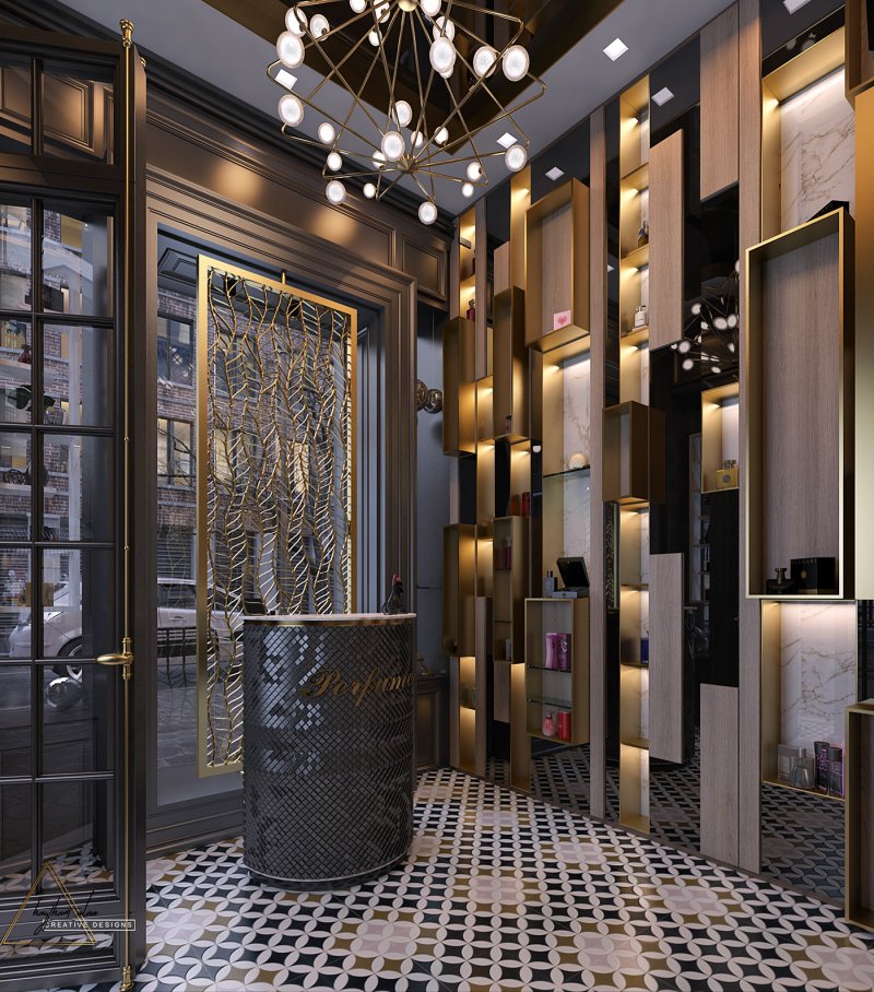 Interior design of a beauty salon