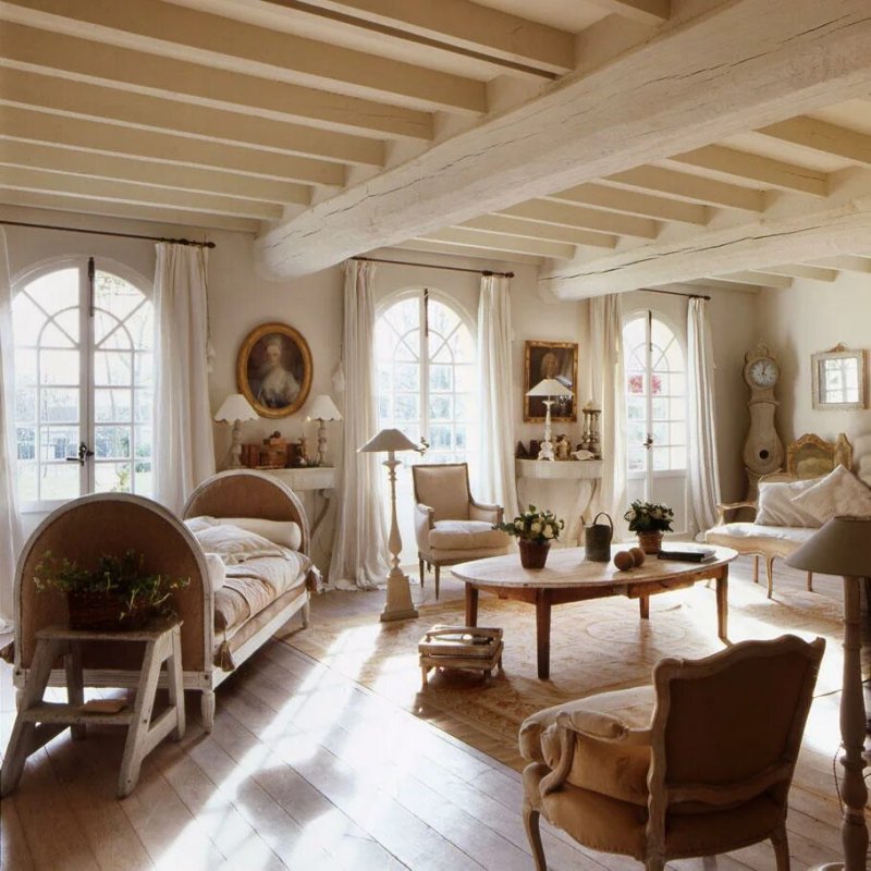 Living room in the style of country Provence