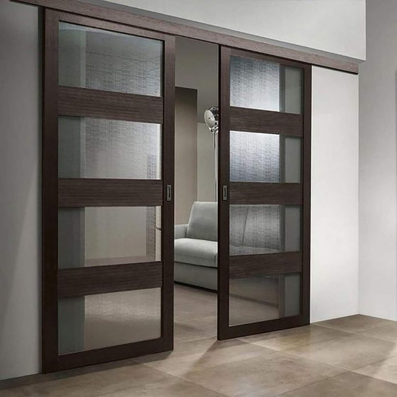 The sliding door is interior