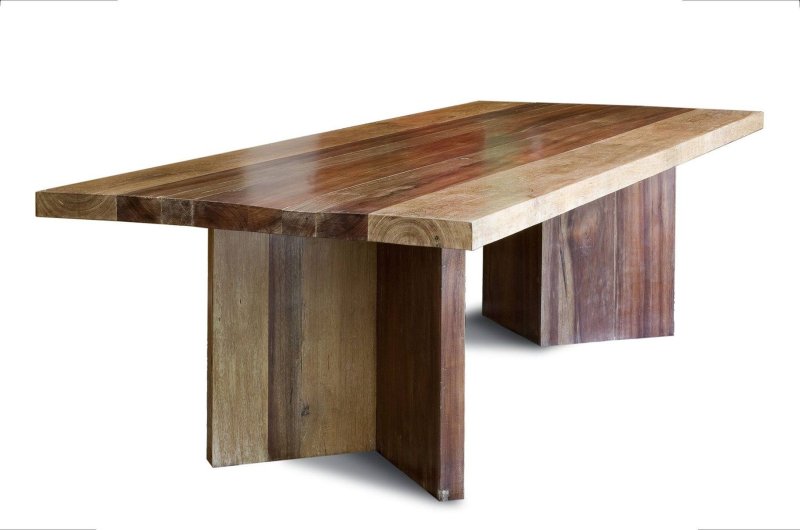 The table is an array of wood