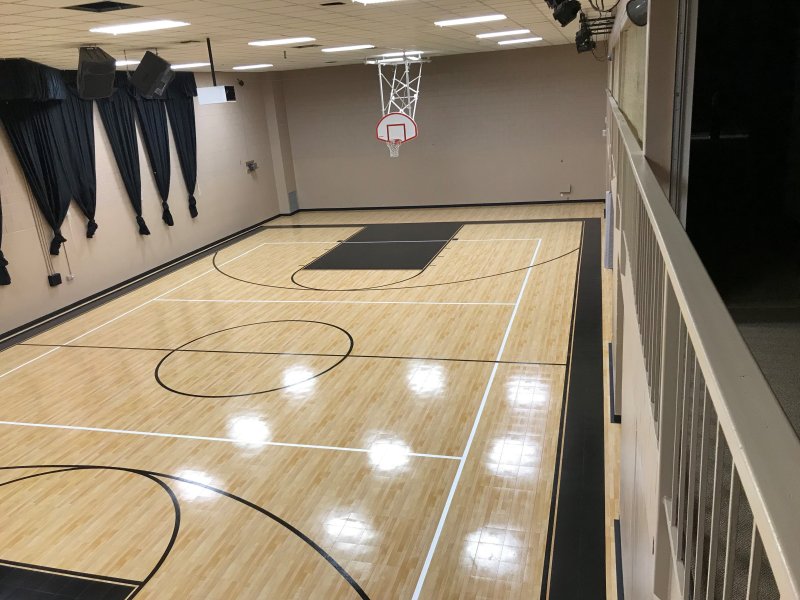 Basketball court in the hall