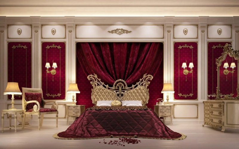 Royal bedroom style Rococo