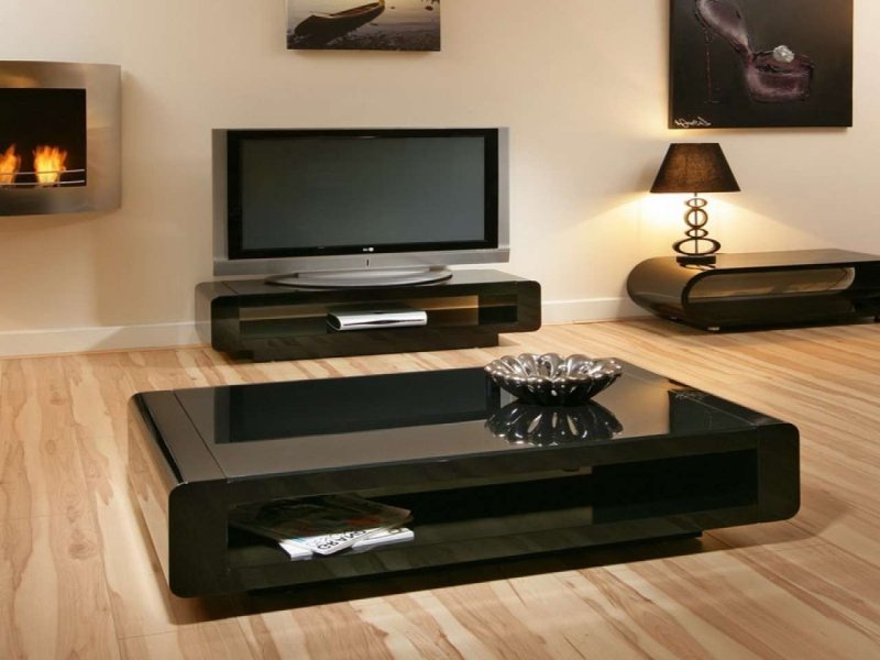 Gouring table in the living room in a modern style