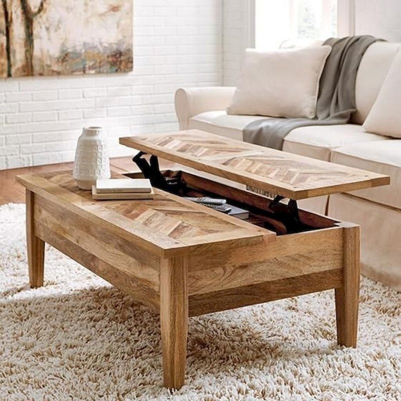 DIY coffee table made of wood