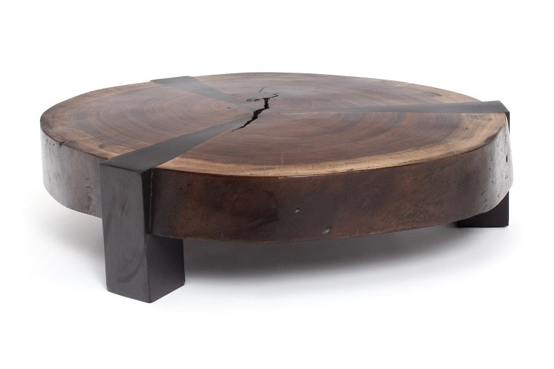 Coffee table from sawing wood