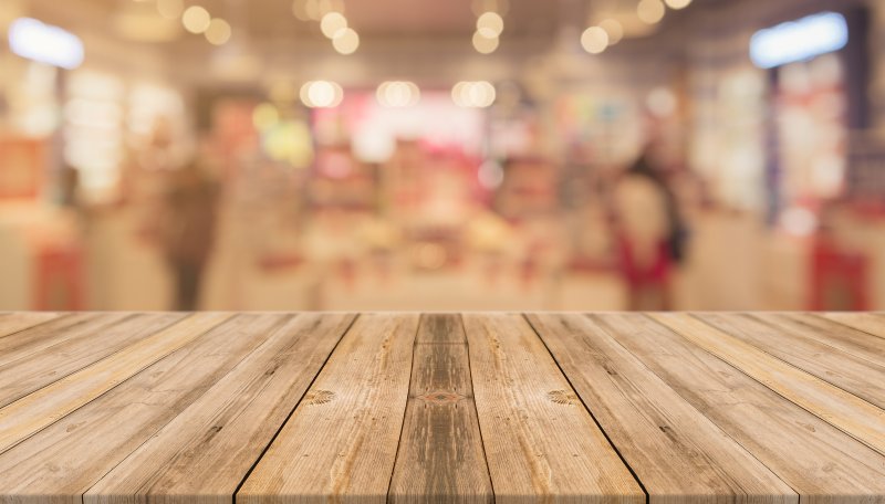 The background of the wooden table