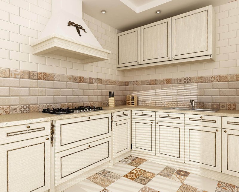 Kitchen tiles per apron