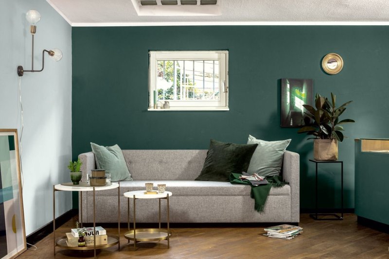 Dark green in the interior