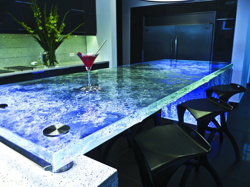 Glass countertop