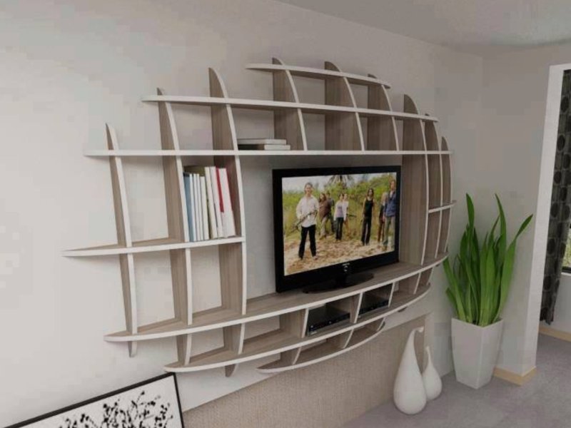 A shelf for a TV