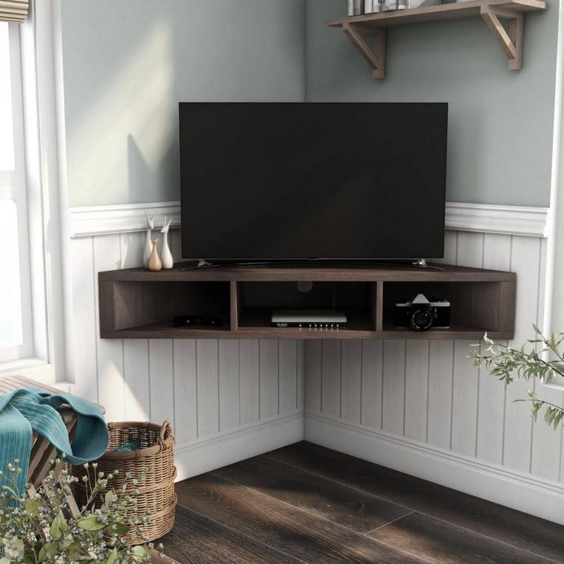 Corner shelf for TV