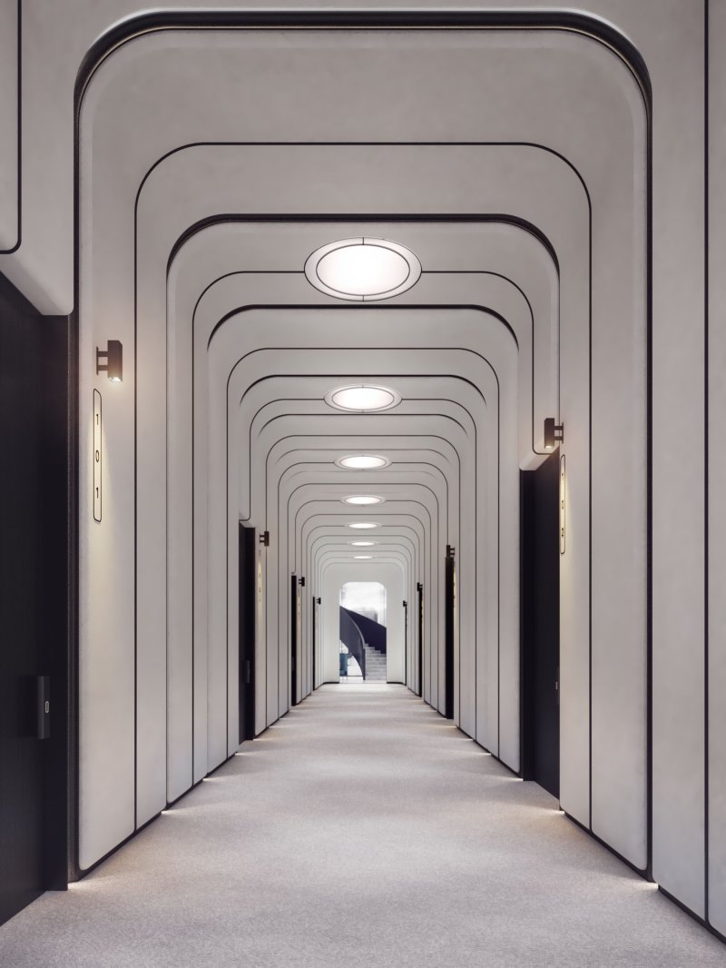 Corridor in modern style