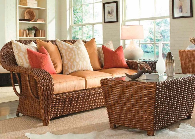 Rattan furniture in the interior