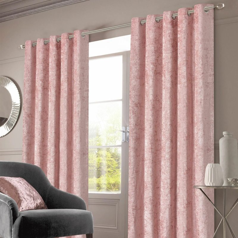 Pink curtains