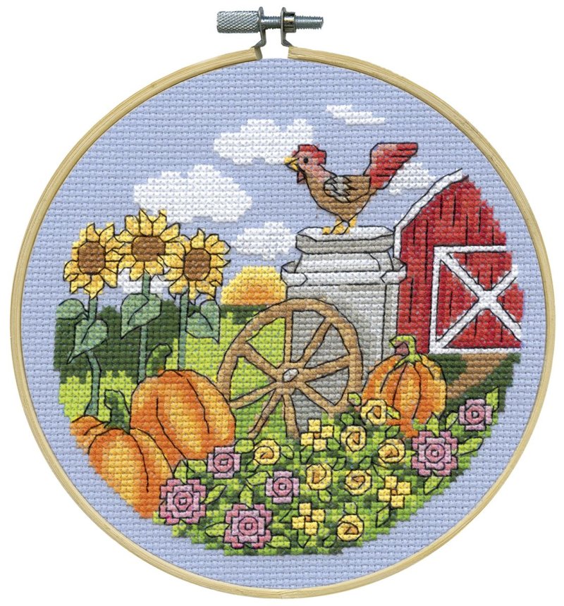 Cozy autumn embroidery