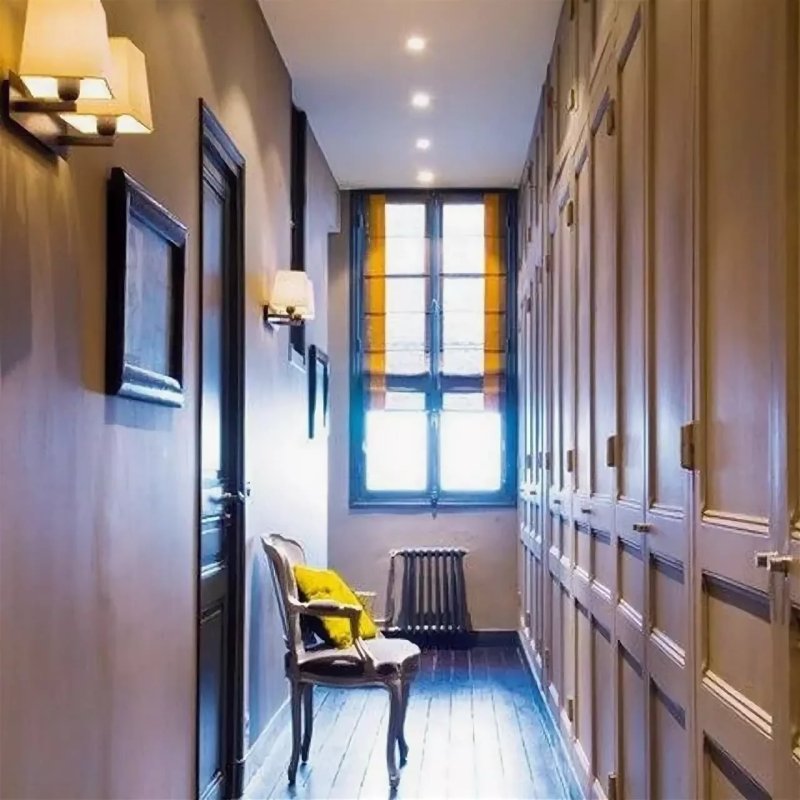 The interior of a narrow corridor