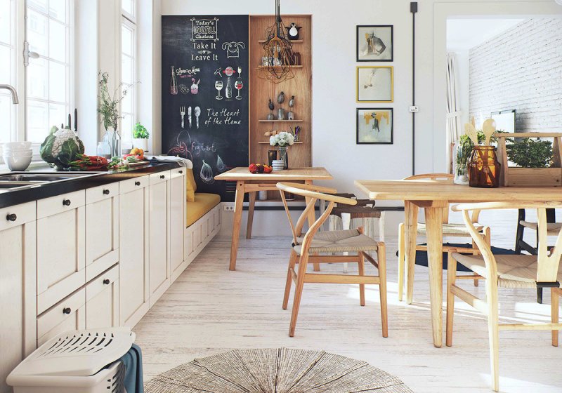 Scandinavian style in the interior of the kitchen