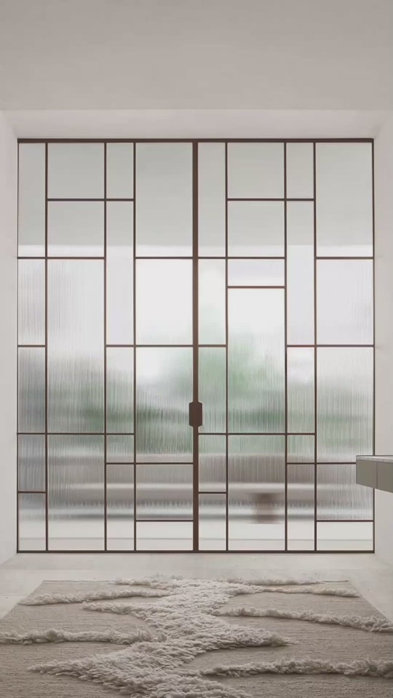 Glass partitions sliding