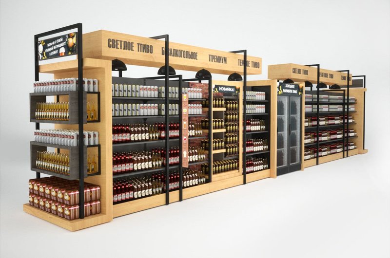 Alcoholic products racks