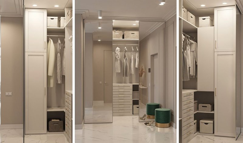 Large hallway with a dressing room