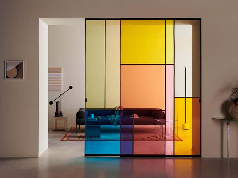 Color glass partitions