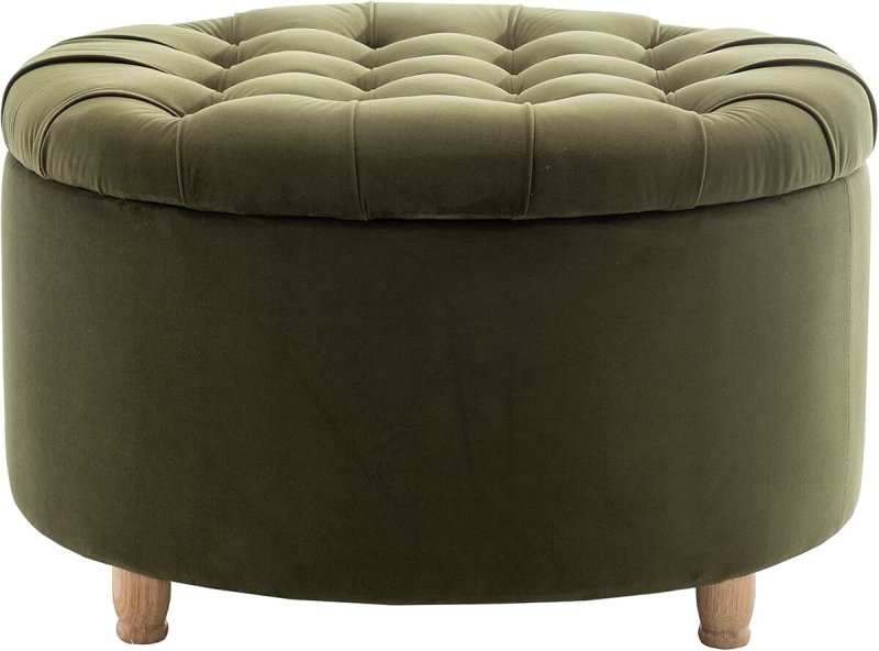 The ottoman is round