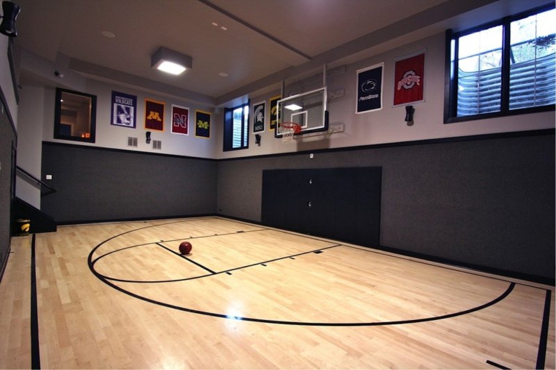 Basketball court in the hall