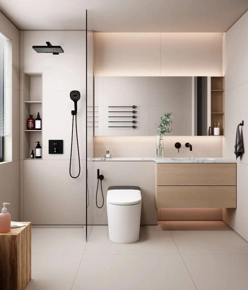 Bathroom in the style of minimalism