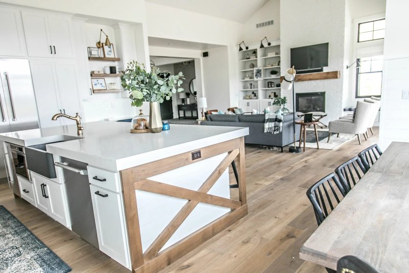 Scandinavian kitchen in a country house