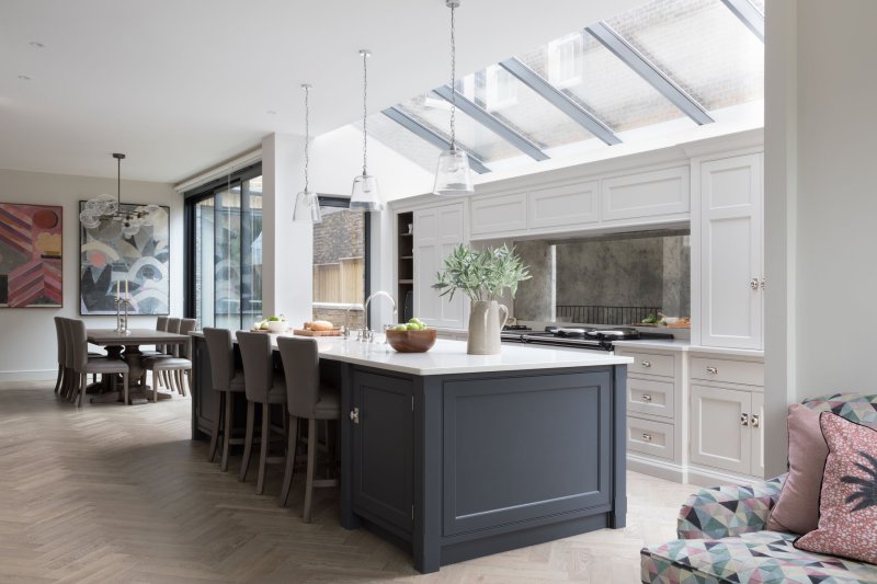 The interior of the kitchen is modern