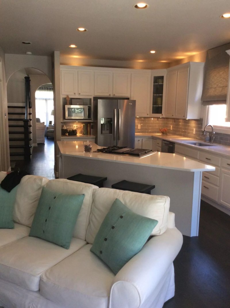 Kitchen living room in a small house