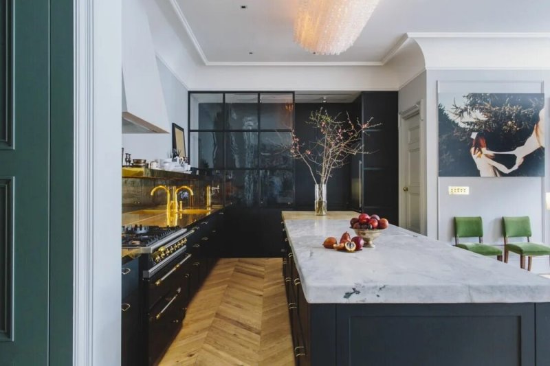 The interior of the kitchen loft