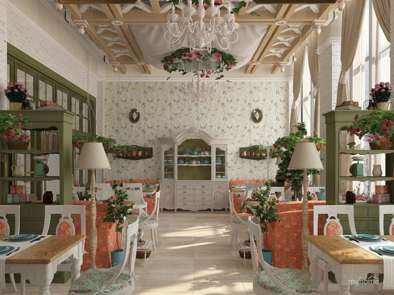 Restaurant interior Provensal style