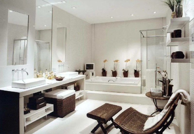 The interior of the bathroom in a modern style